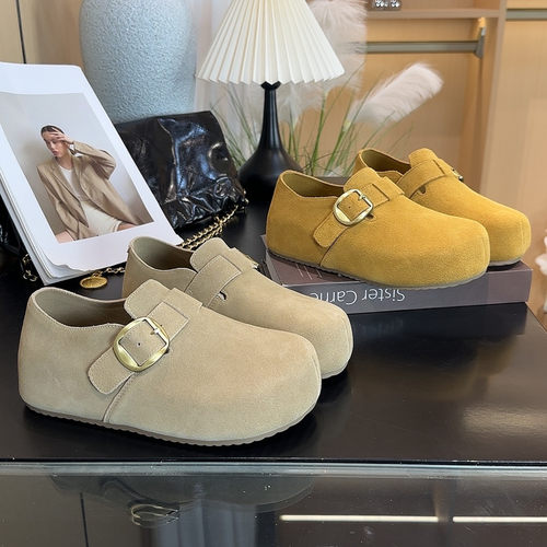 真皮牛皮内增高勃肯鞋女丑萌大头