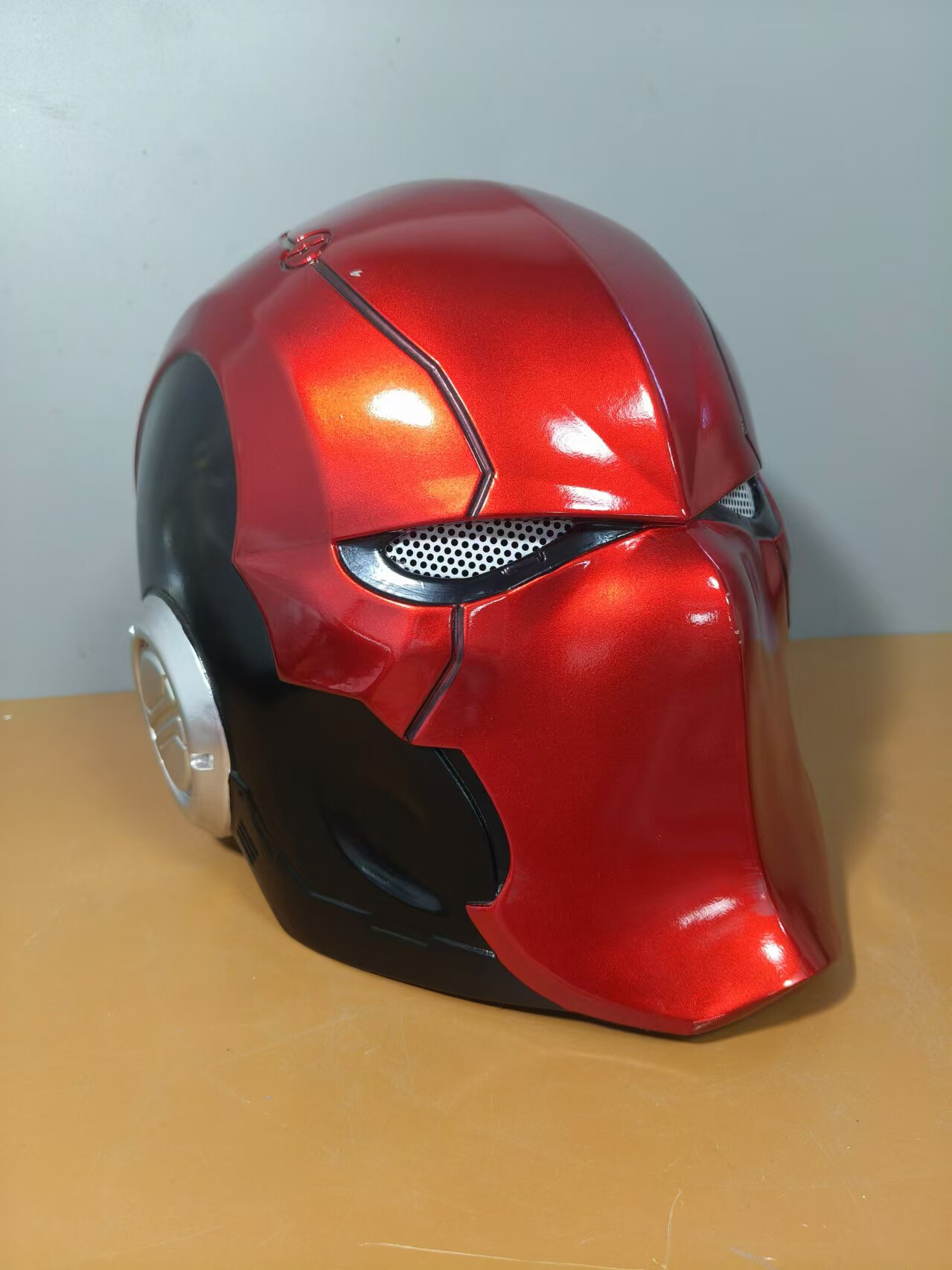 红头罩蝙蝠侠头盔红帽火魔面具道COSPLAY配件/