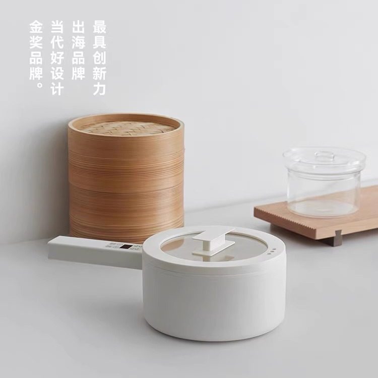 olayks立时正版原创小留白电煮锅家用一体锅宿舍学生小电锅电炒锅