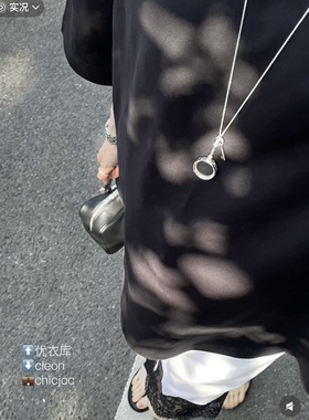 极简中古老钱风放大镜长款项链个性轻奢小众设计高级感洋气毛衣链