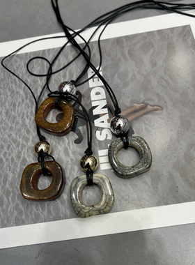 新款设计天然骆驼骨吊坠长款项链四季款ins风小众百搭休闲毛衣链