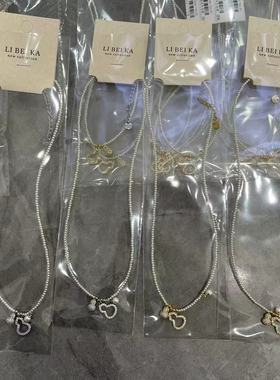 日韩新款精致百搭镂空水钻葫芦吊坠珍珠项链通勤轻奢气质锁骨链潮