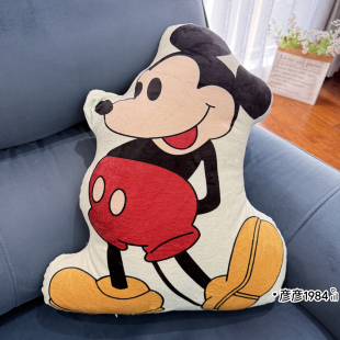 卡通米奇米妮抱枕靠垫可爱复古风毛绒玩具玩偶靠枕公仔娃娃装 饰枕