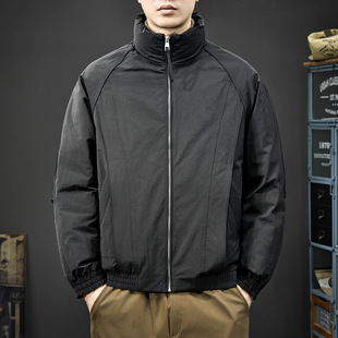 冬季新款90白鸭绒立领工装羽绒服男2026宽松休闲潮牌防风保暖外套