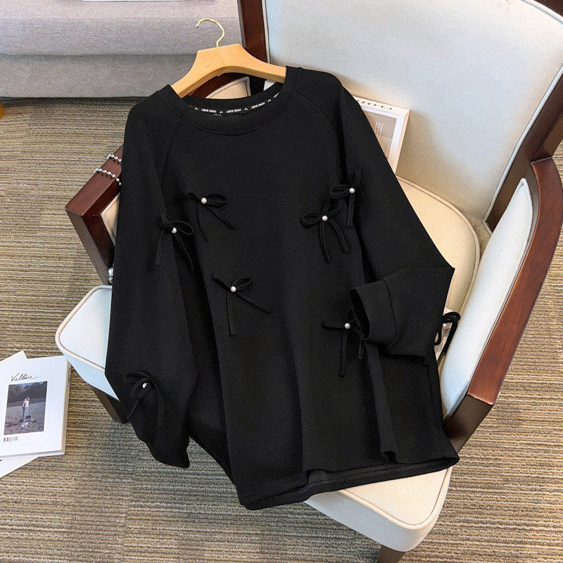 300斤大码女装胖mm加肥加大胸围160 150时尚宽松秋冬季T恤卫衣666