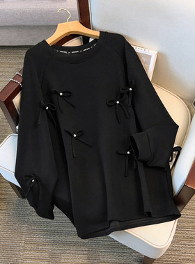 300斤大码女装胖mm加肥加大胸围160 150时尚宽松秋冬季T恤卫衣666