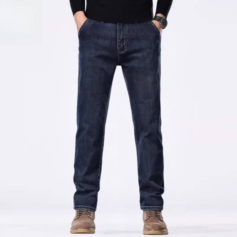 2026秋冬新款男士宽松商务直筒型牛仔裤百搭时尚长裤子
