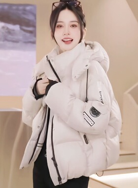 2026年冬季新款短款时尚宽松保暖休闲棉服女高级感加厚面包服外套