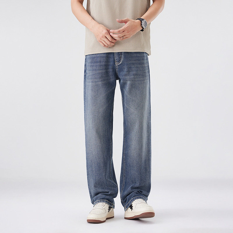 男装 /2026春季新款宽松垂感潮流休闲牛仔裤直筒型长牛仔裤子