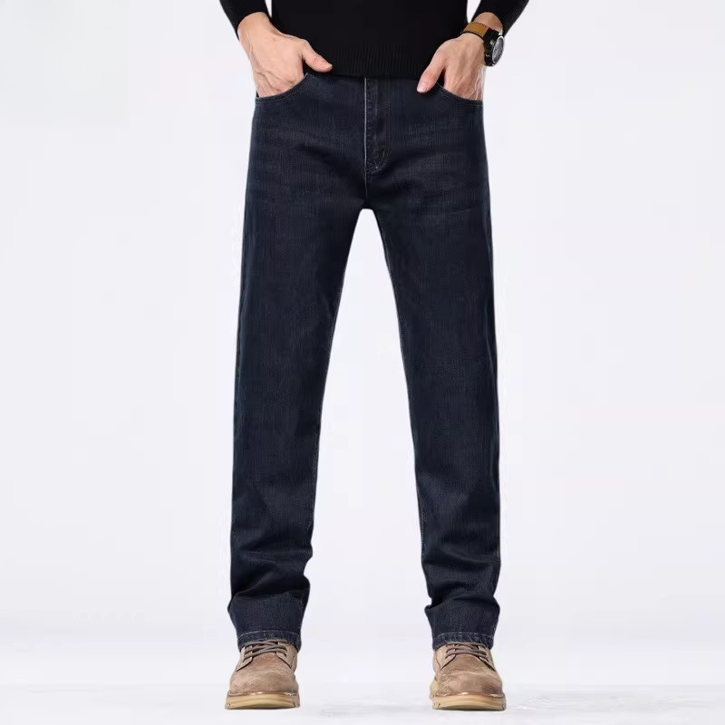2026秋冬新款男士宽松商务直筒型牛仔裤百搭时尚长裤子