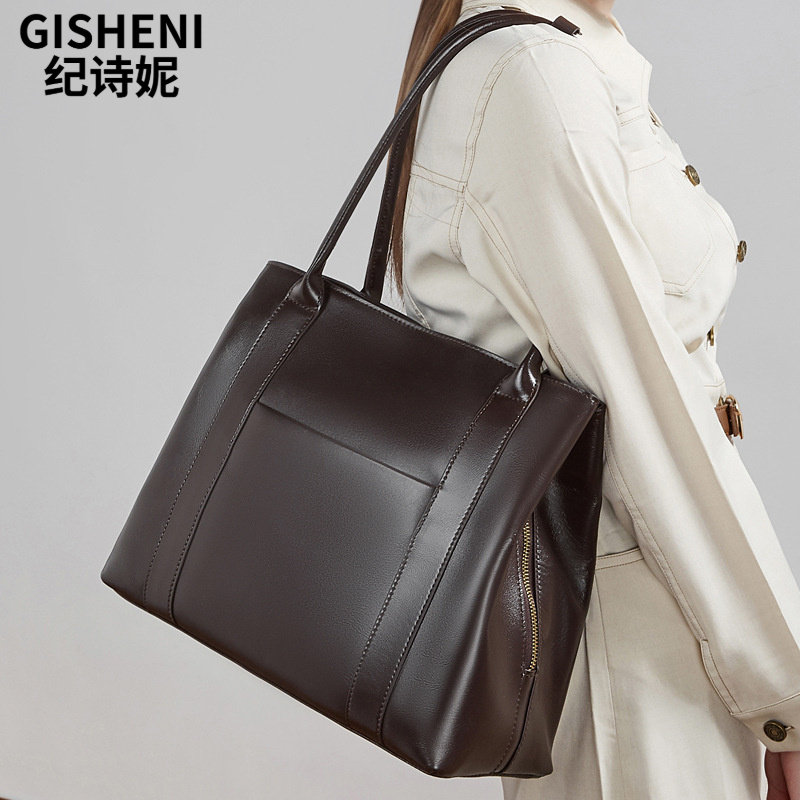 Gisheni/纪诗妮头层牛皮新款时尚