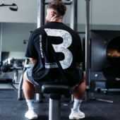 克里斯健身训练宽松短袖 C宝健美男女美式 运动休闲跑步透气棉质t恤