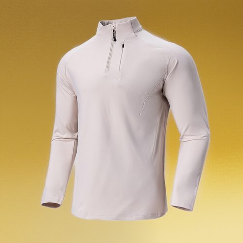 立领半拉链运动POLO衫跑步健身衣