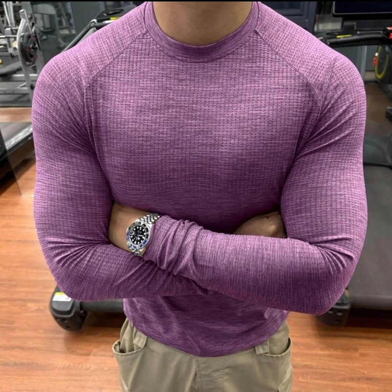 无缝提花速干长袖t恤男运动健身衣透气训练服户外骑行紧身打底衫,运动服/休闲服装,健身衣,淘宝优惠券,粉丝福利购,淘宝优惠卷