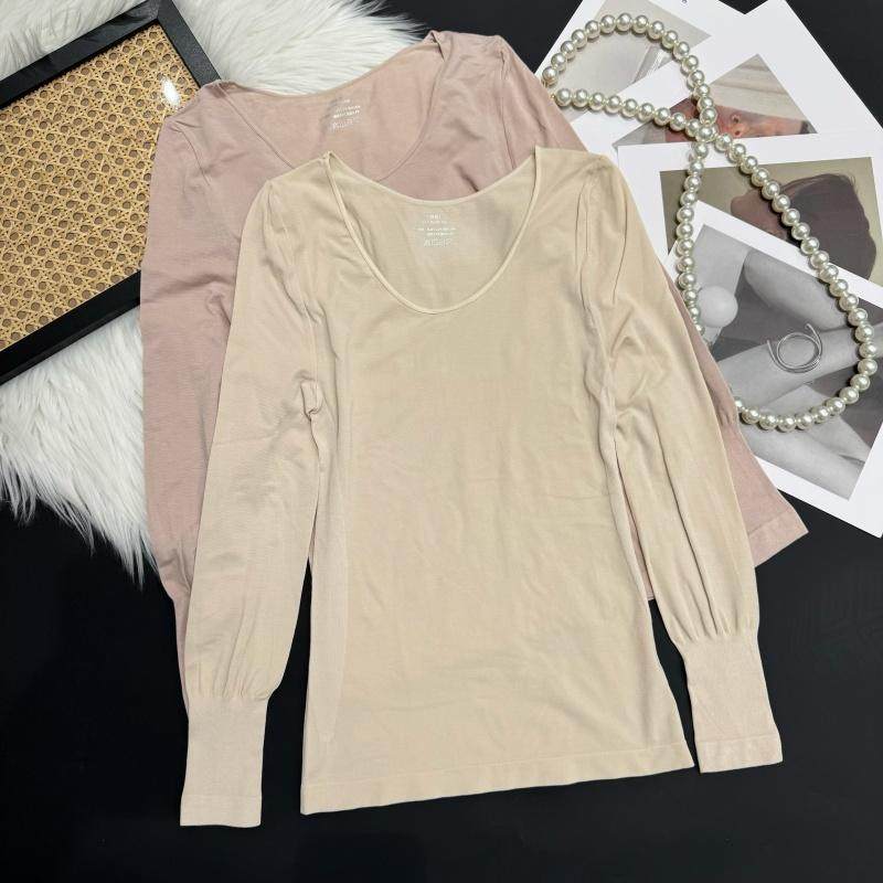 长袖秋冬新款大圆领美雅碧发热纤维超薄保暖口红衣修身显无缝上衣,女士内衣/男士内衣/家居服,保暖上装,淘宝优惠券,粉丝福利购,淘宝优惠卷