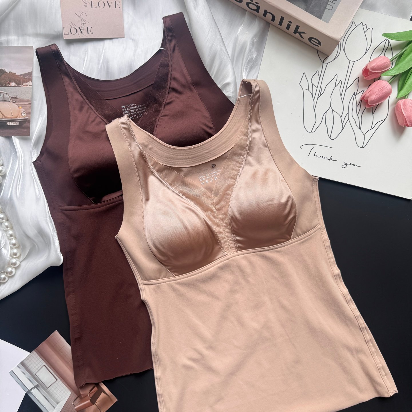2025秋冬款磨毛缎面大弹力无痕带胸垫保暖背心女轻奢显瘦无袖打底,女士内衣/男士内衣/家居服,保暖背心,淘宝优惠券,粉丝福利购,淘宝优惠卷