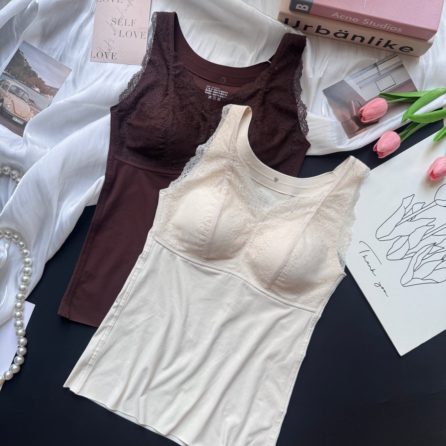 2025秋冬新款蕾丝磨毛带胸垫大弹力修身保暖背心女显瘦无袖打底,女士内衣/男士内衣/家居服,保暖背心,淘宝优惠券,粉丝福利购,淘宝优惠卷