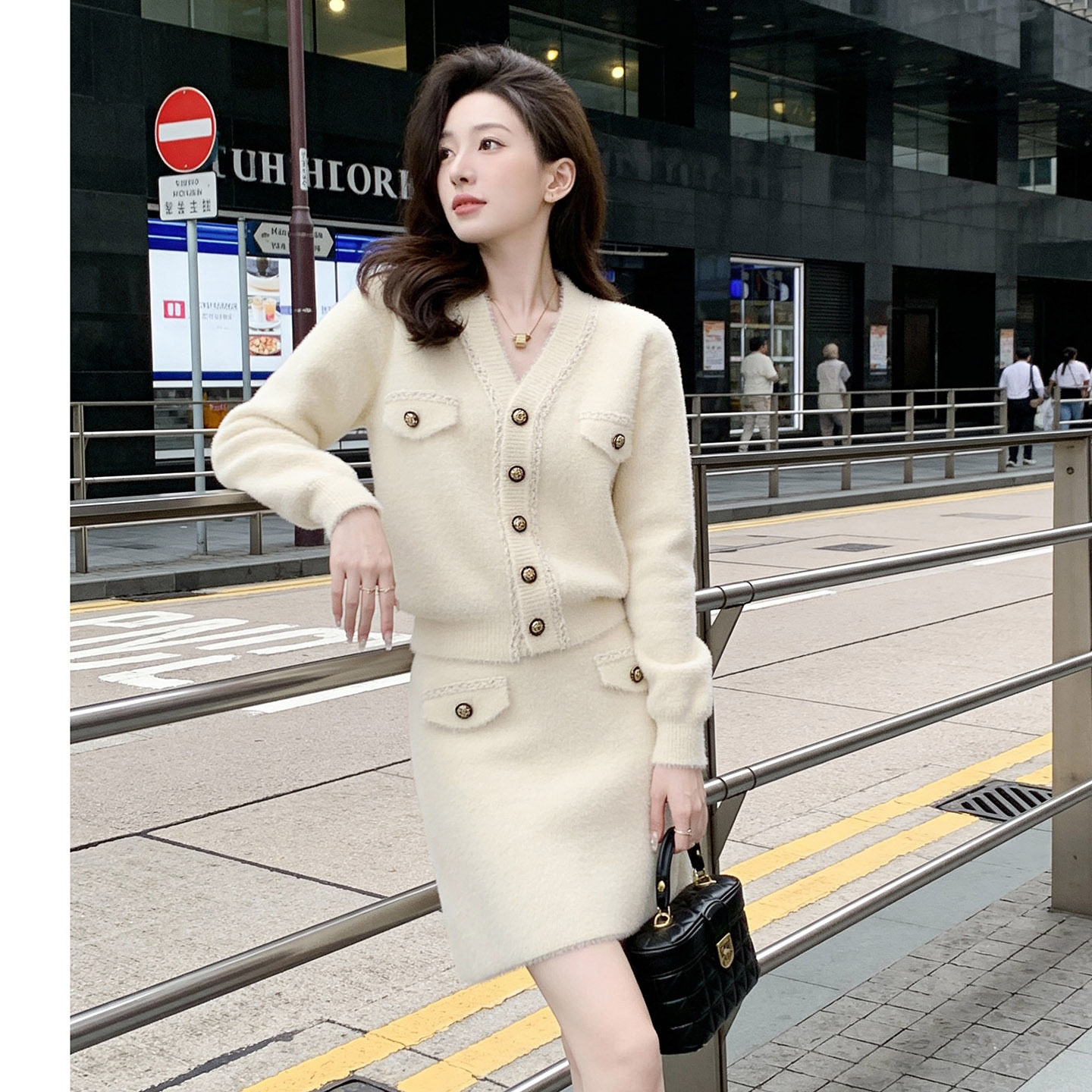 小香风春季季穿搭一整套时尚休闲套装防水貂针织开衫两件套装裙女,女装/女士精品,休闲运动套装,淘宝优惠券,粉丝福利购,淘宝优惠卷