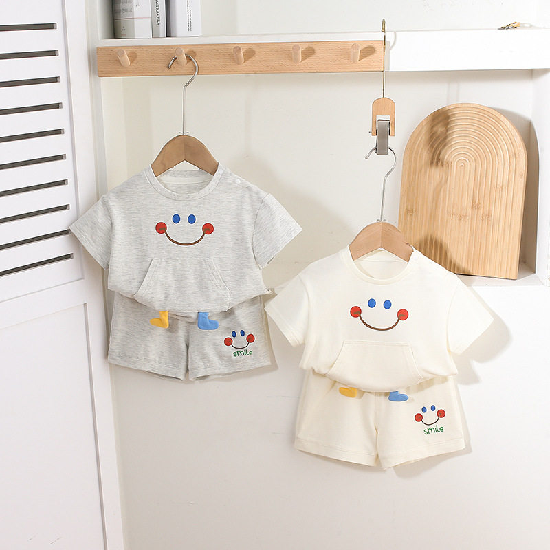 婴儿衣服夏季男女宝宝套装超萌夏装薄款分体婴幼儿一岁可爱两件套