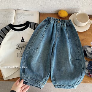 波拉童装男童牛仔裤春装儿童春秋款裤子2026新款中小童洋气休闲裤