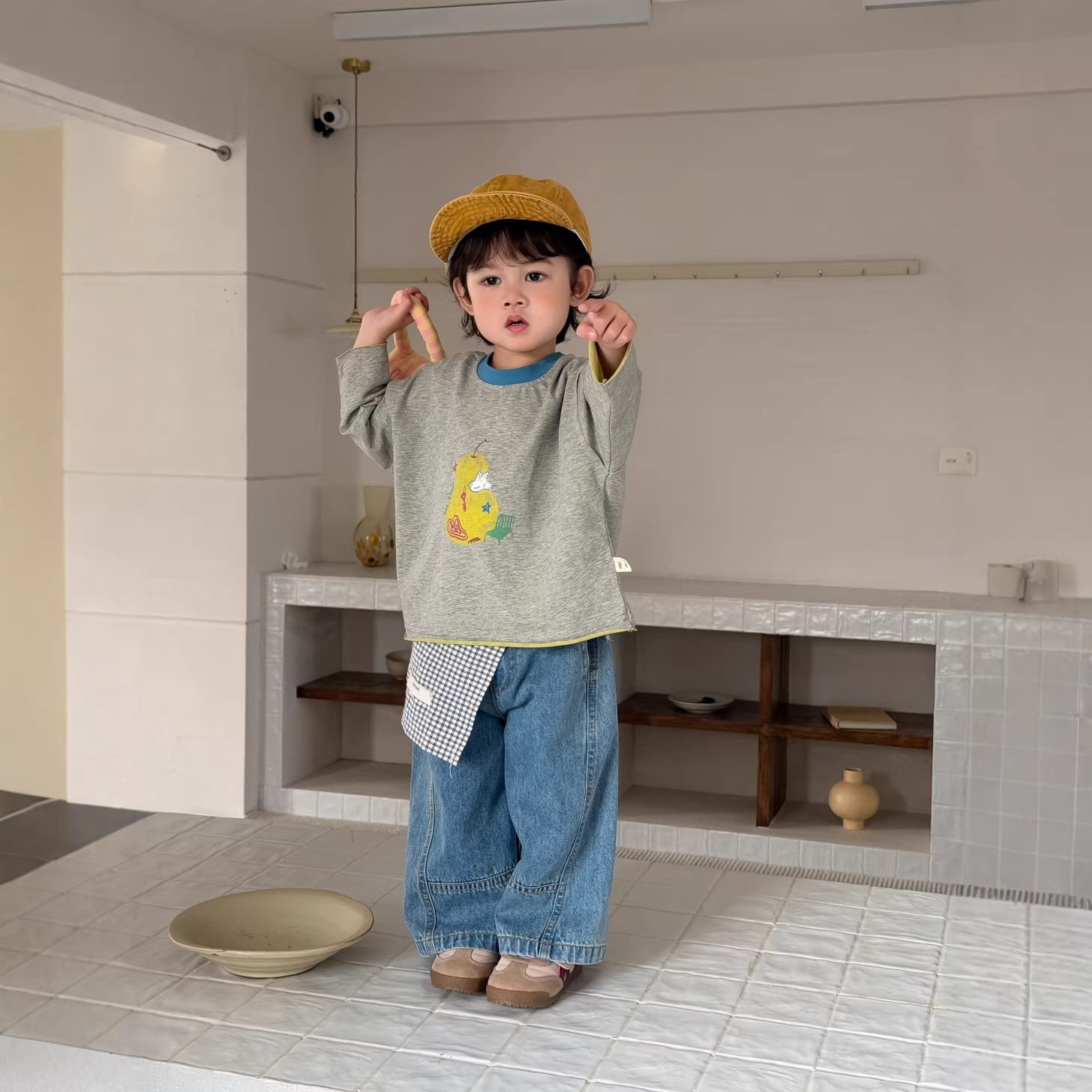 儿童衣服宝宝春装2026新款韩版童装男童卫衣牛仔裤套装加工定制