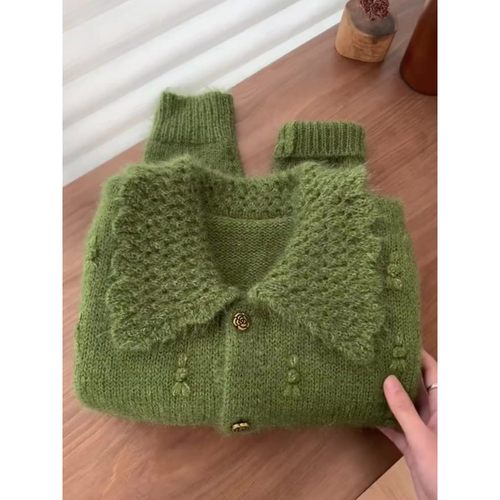 egg新款大翻领山羊绒软糯毛衣