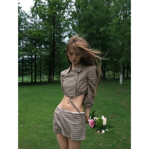 巨好看漂亮两件套装法式高级感双排扣上衣女A字裙高级感夏季穿搭