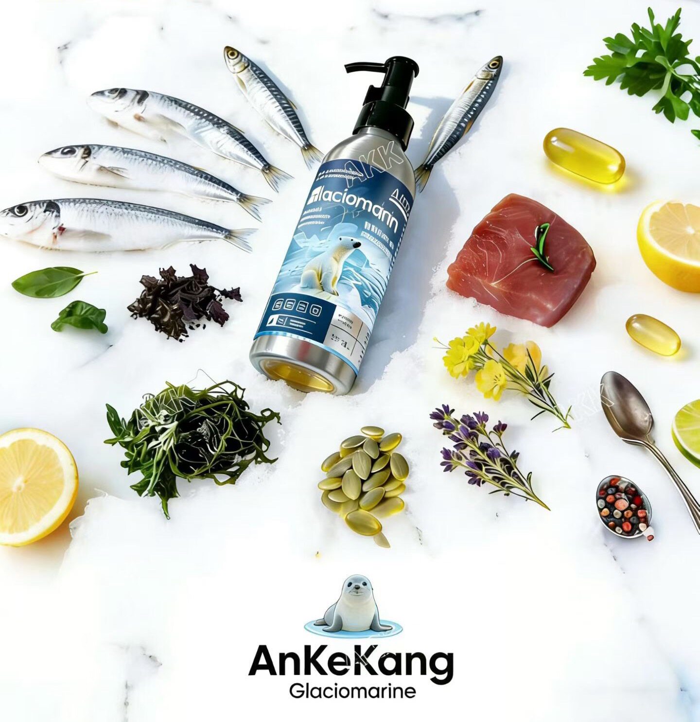 AKK安可康猫狗鱼油营养油美毛亮毛保护关节提升免疫力200ml