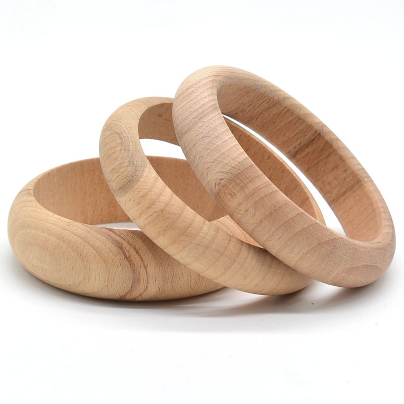 榉木DIY饰品配件漆器艺漆画材料毛胚木胎手镯木质圈木环木头镯子