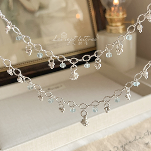 新系列｜海洋物语 重工925银海蓝宝手链泰银吊坠小众高级气质ins