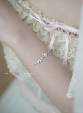 夏日微风女贝壳花巴洛克珍珠手链