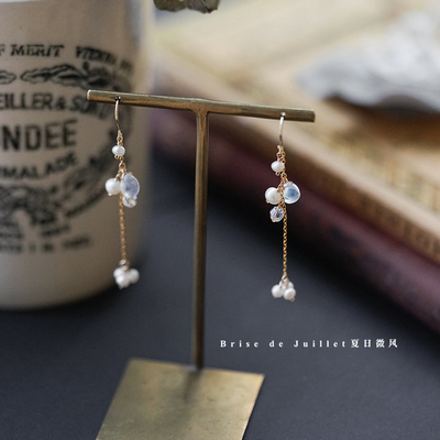 夏日微风原创水晶耳环