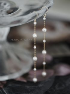 夏日微风 全包金施华洛珍珠耳环夹饰欧美通勤气质高级ins 满天星