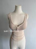 现货 51STUDIO自制U领紧身不规则弧形收腰背心吊带