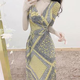 51STUDIO自制 喜欢这个调调YO309名媛女人味一片式绑带收腰连衣裙