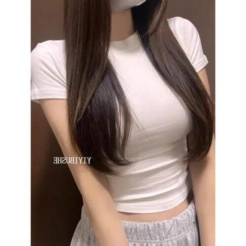 51STUDIO自制 PI269又一枚百搭款~性感微透显身材简约白色短袖t恤