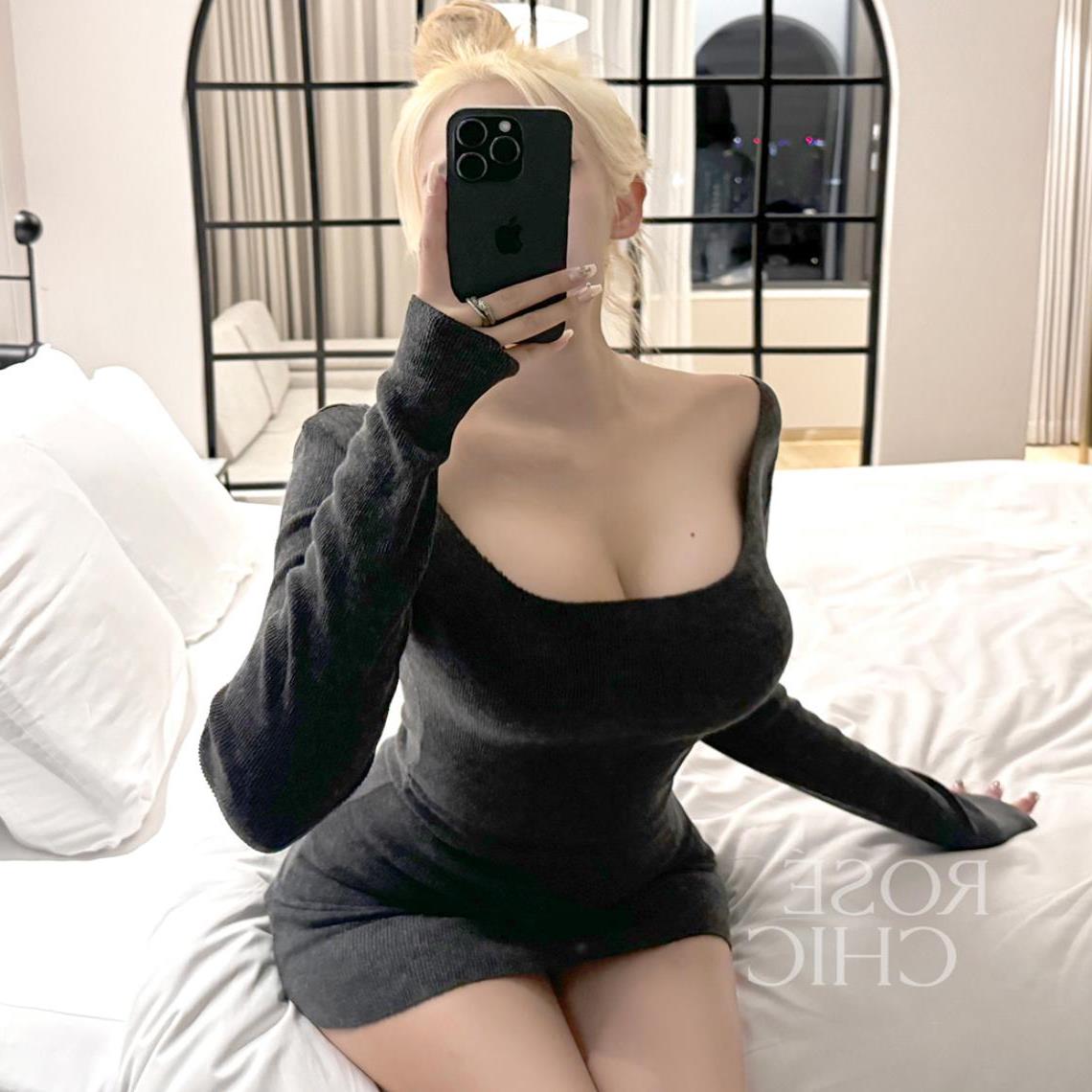 现货~！51STUDIO自制东大门秋冬新款针织大领长袖紧身连衣裙包臀