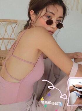 现51STUDIO自制夏新款ins后背交叉美背背心072122