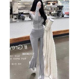 巨舒适显瘦弹力高腰微喇休闲裤 LZ115显腿长 51STUDIO自制 当天发