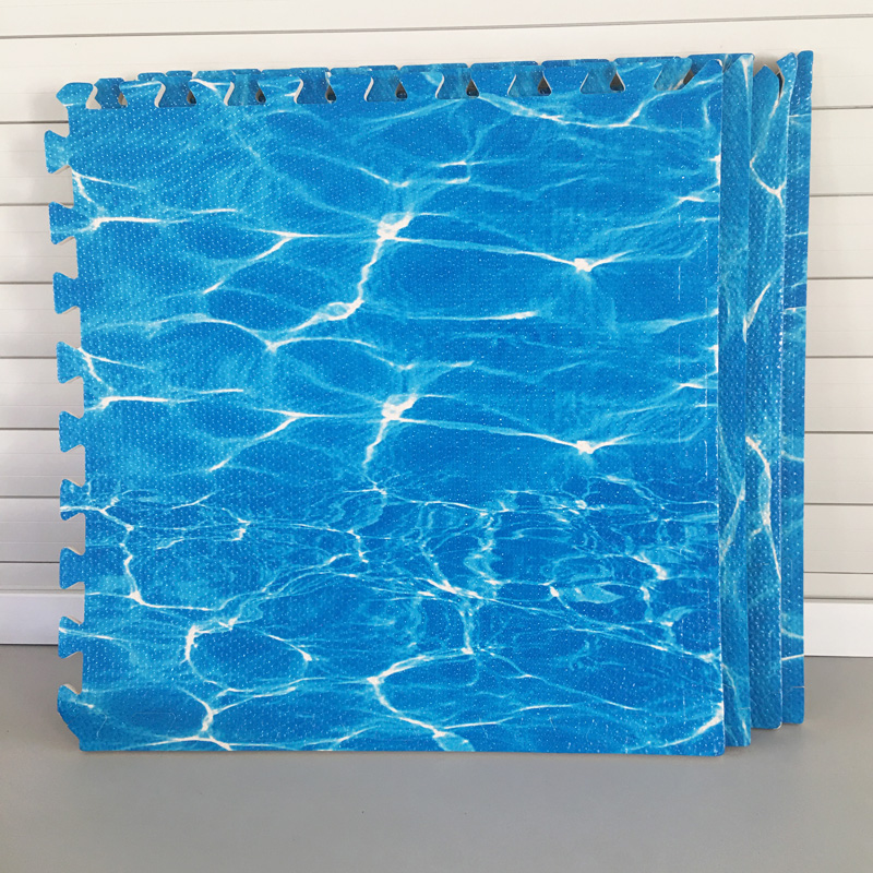 泡沫地垫拼接蓝色海洋纹儿童乐园水纹60游乐场淘气堡水波纹垫子