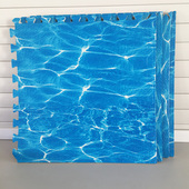 泡沫地垫拼接蓝色海洋纹儿童乐园水纹60游乐场淘气堡水波纹垫子