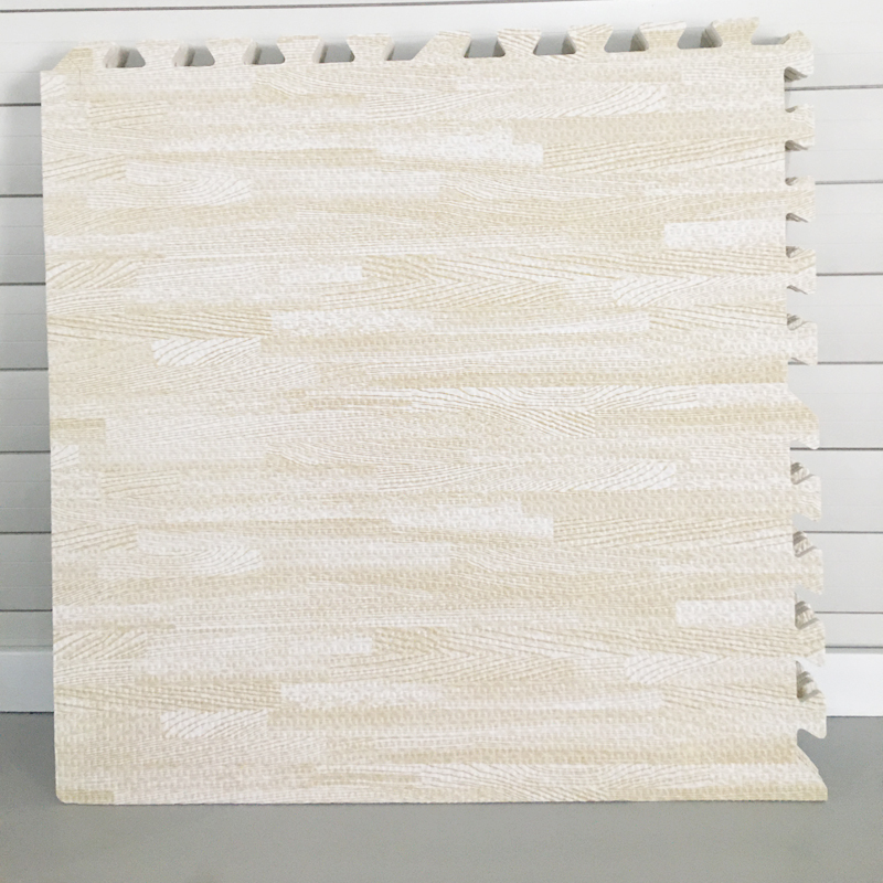 爬行垫子白色泡沫地垫木纹拼接家用拼图卧室地垫客厅婴儿童榻榻米