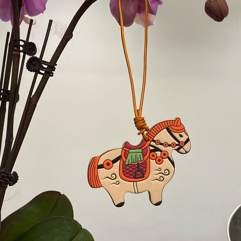 包挂件中国风真皮马上好运手工手帐挂件装饰牌INS风活页挂件5236