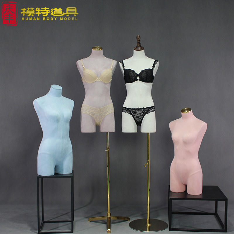 聚拢胸内衣模特道具女半身展示架内衣内裤落地架拍摄模型橱窗展示