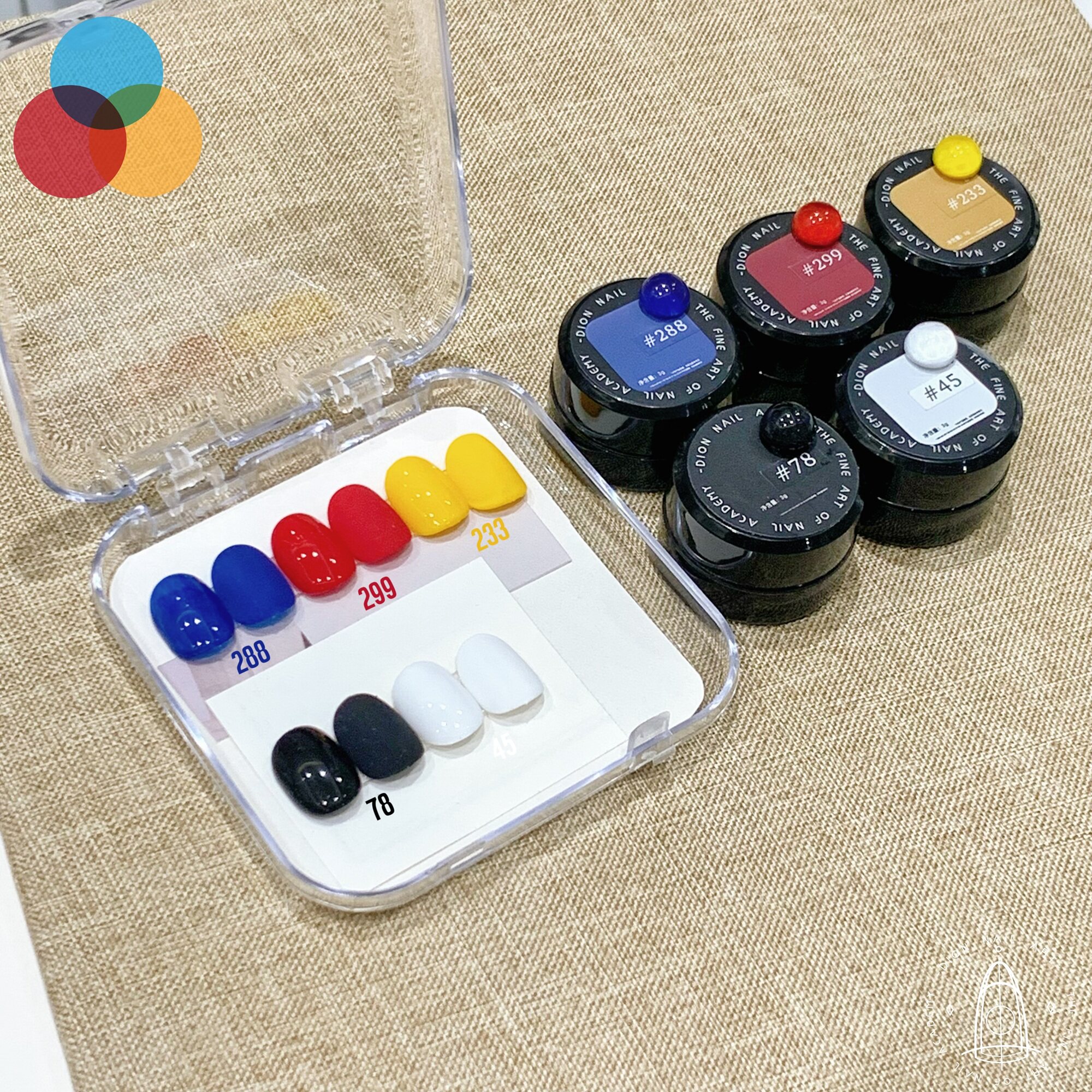 【DionNailArt】靓到七彩系列-三原色+黑白5个小套装 罐装甲油胶