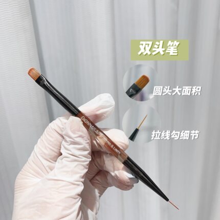 圆头笔 方头笔 双头笔圆头线条彩绘 上色涂胶好顺手 美甲工具