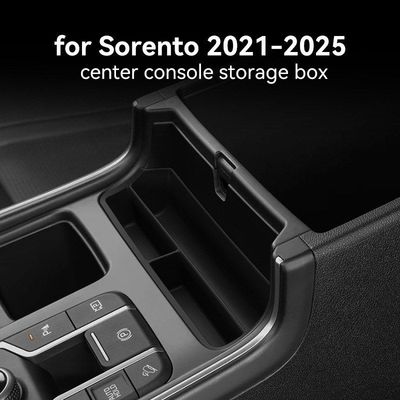 适用21-25款索兰托 Sorento中控扶手箱前储物盒汽车用品改装配件