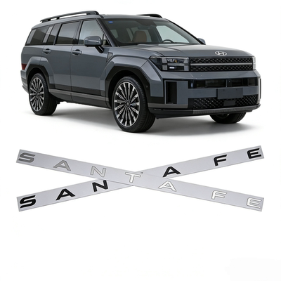 适用于24-25款现代胜达改装SANTAFE MX5铝合金扁平徽章字母机盖贴