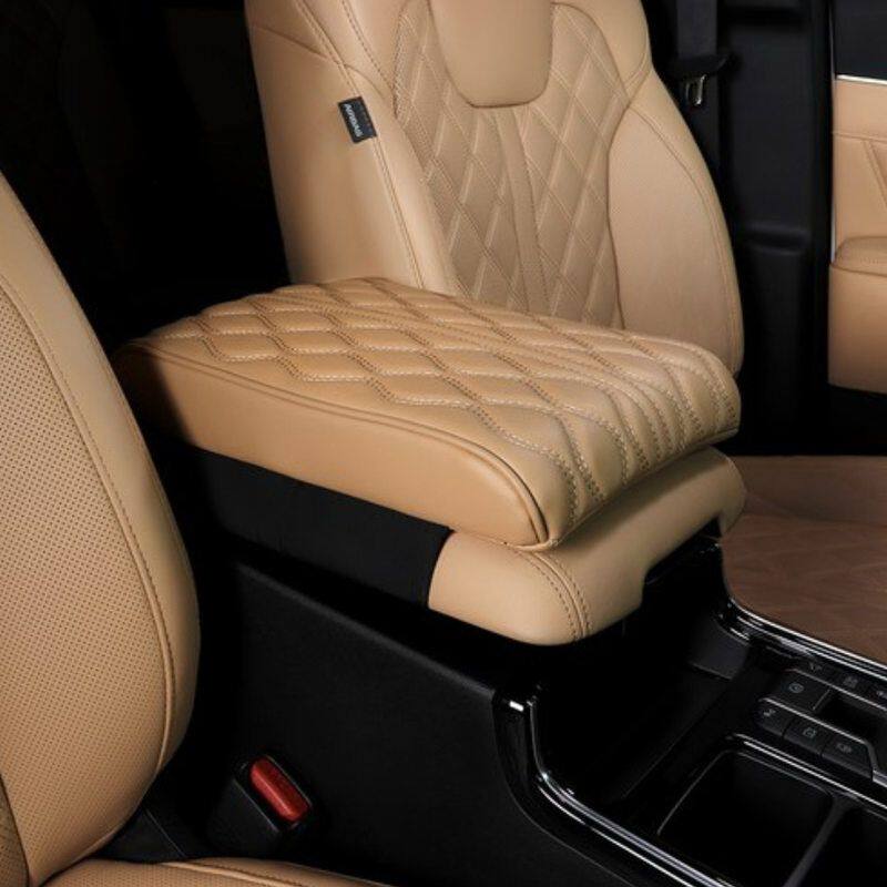 韩国新款汽车扶手箱垫 亚马逊记忆棉增高皮革通用车载扶手垫护套