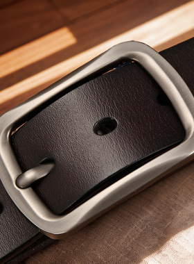 男士皮带男真皮青年针扣休闲腰带男纯牛皮复古中年商务韩版裤腰带